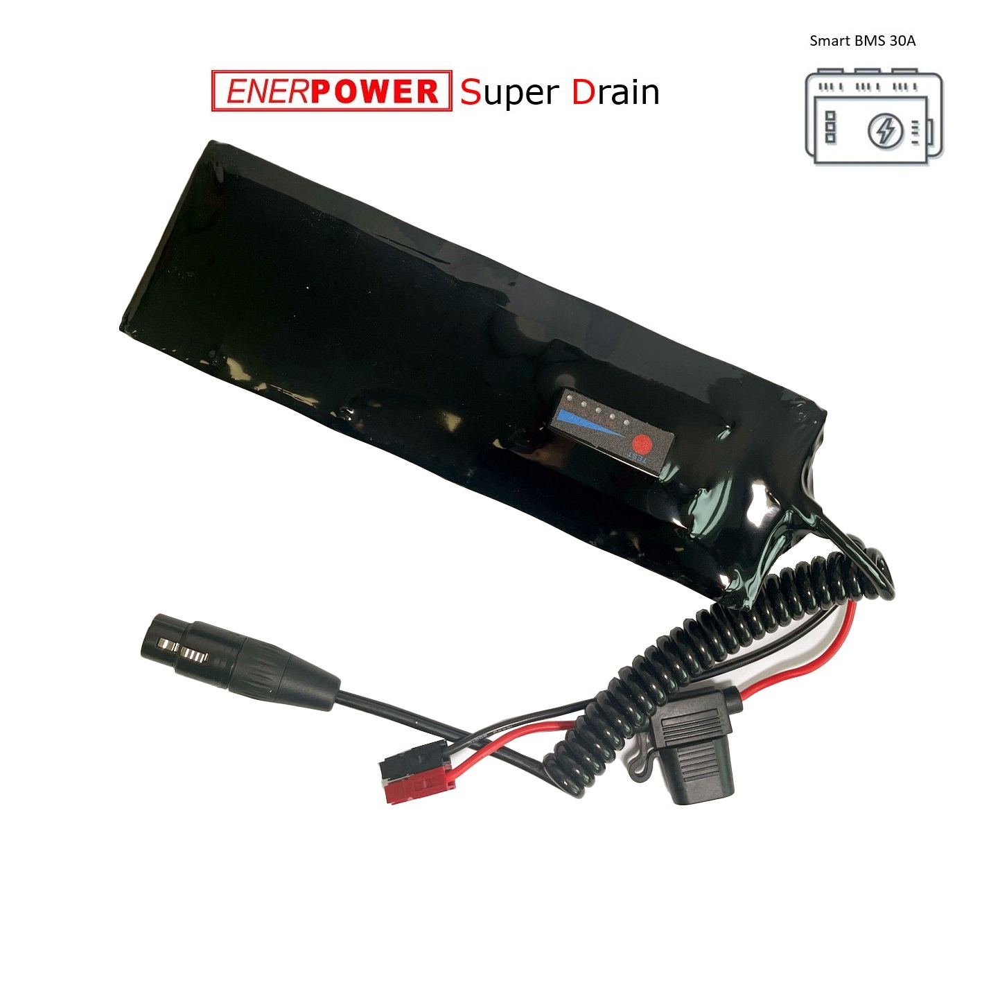 Softpack-Akku 52V 20Ah 14x4 Smart BMS 30A XLR-3 Super Drain (1020 Wh)