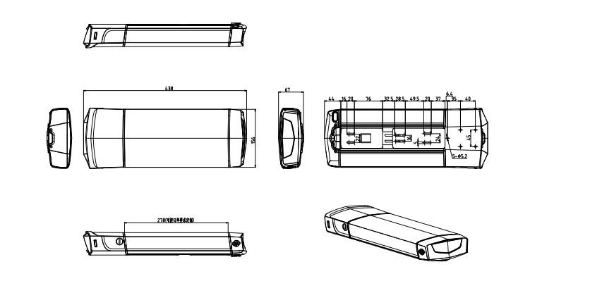 Enerpower 36V 19.20Ah Nablus luggage rack battery (720Wh) 