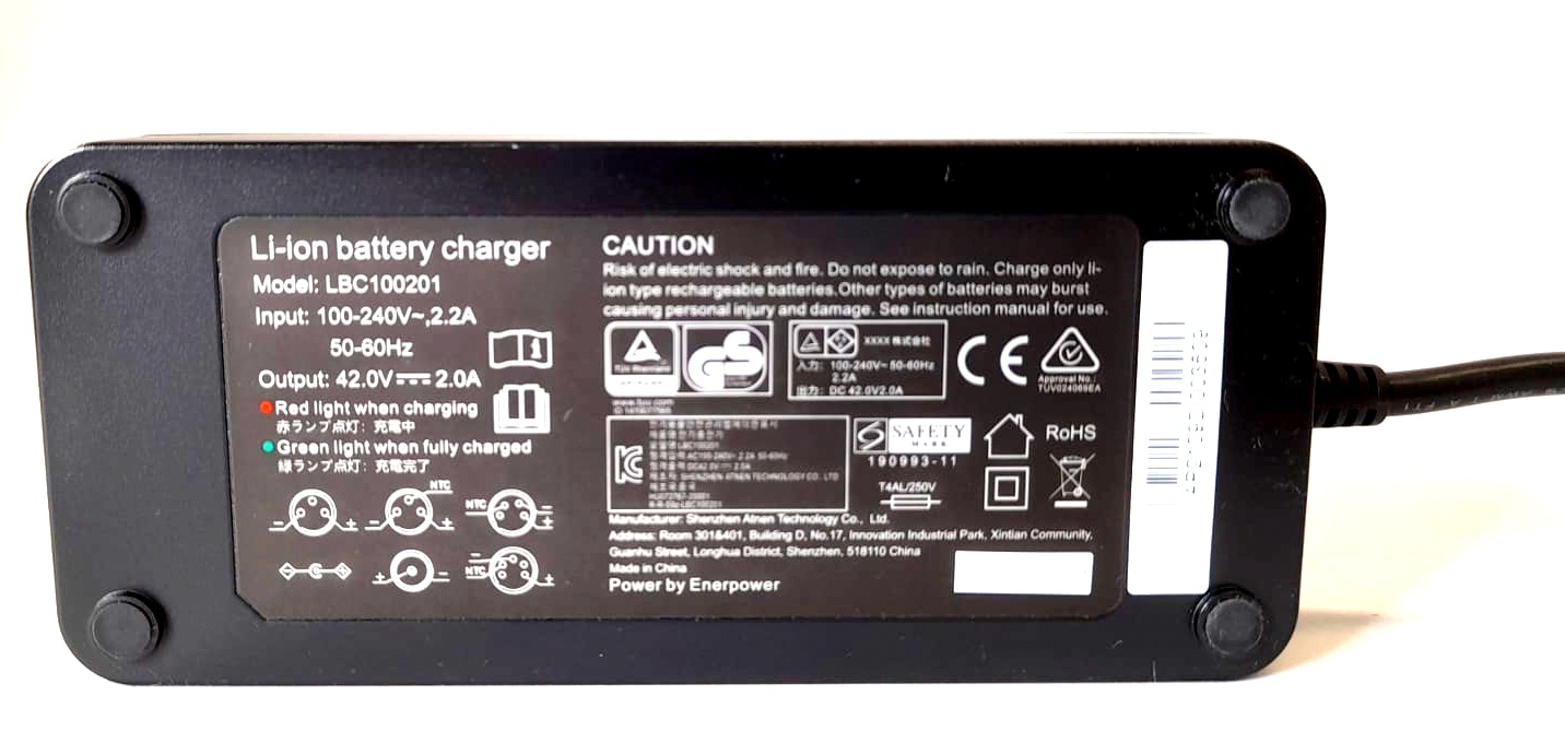 Atnen Ladegerät 42V 2A 85 Watt 5-Pins Trapez für Fischer CITA, MONTIS, VIATOR