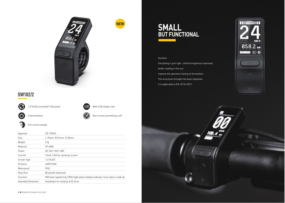 Display  Enerpower SW102 UART Tongsheng kompatibel 6-Pins 