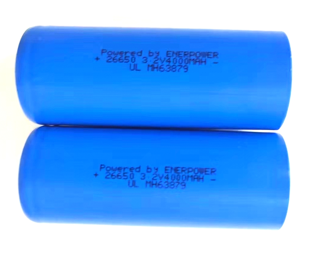 49 x ENERpower 26650 LiFePO4 3,2V 4000mAh (1C) UL, IEC62133