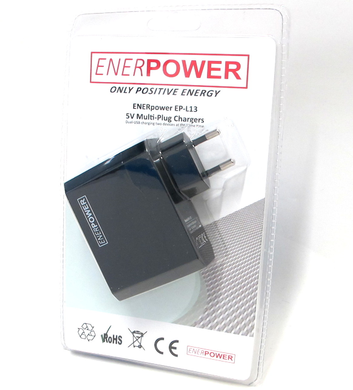 Enerpower EP-L13 USB Netzteil Wand Netz Ladegerät 5V 2A / 2A