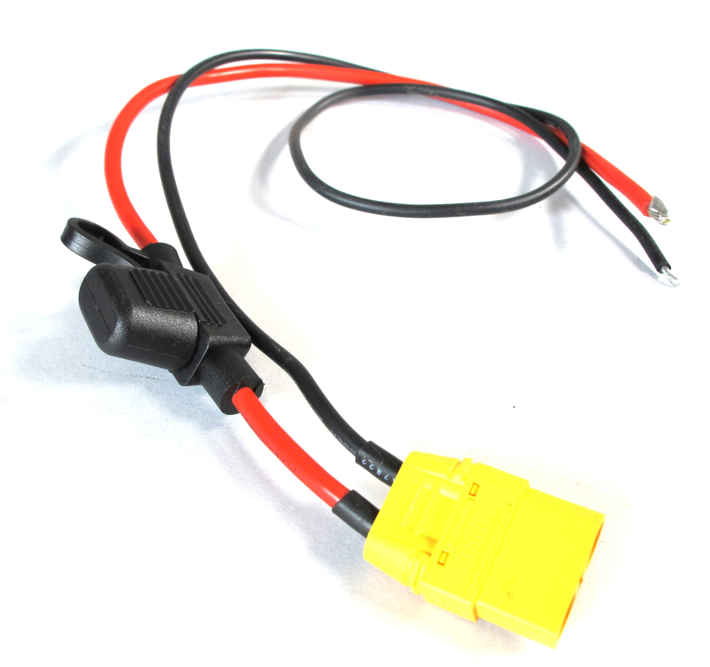 Entladekabel mit Kfz-Sicherung 30A 30 cm mit XT90, XT-60, oder Anderson PowerPole  // AWG12