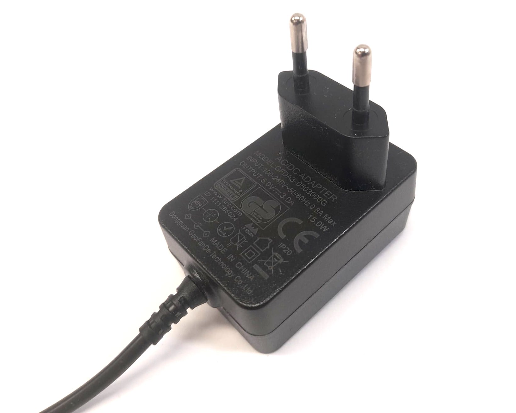 Netzteil 5V AC-DC 3A Ausgang (36W) 5.5 x 2,1 mm EU (GS) für Blaupunkt IR20 Digitalradio