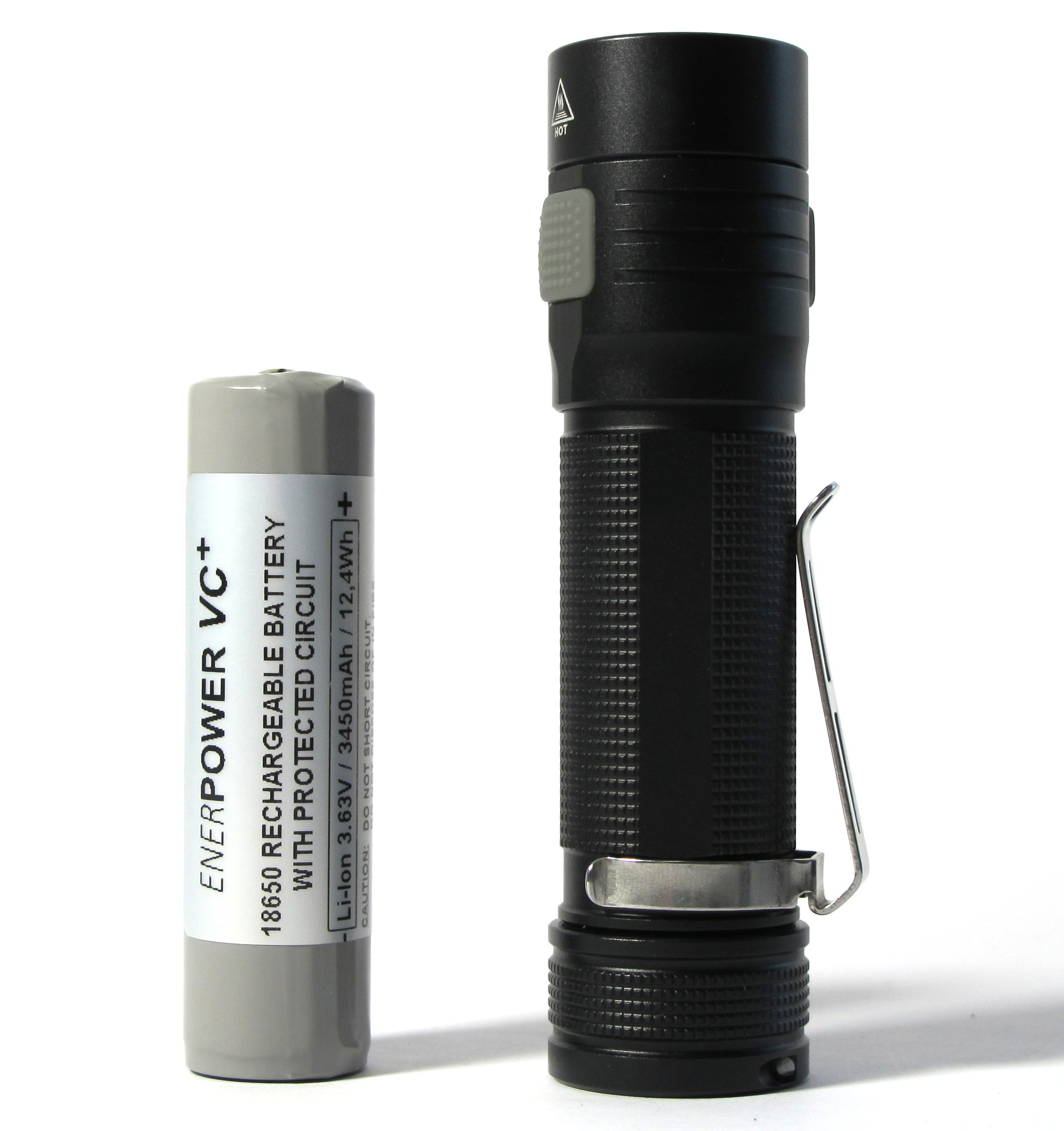 ENERpower Folomov EDC-C4 flashlight 1200L + battery + bicycle bracket