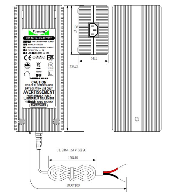 Enerpower Ladegerät Li-Ion 54,6 7A (385 Watt)