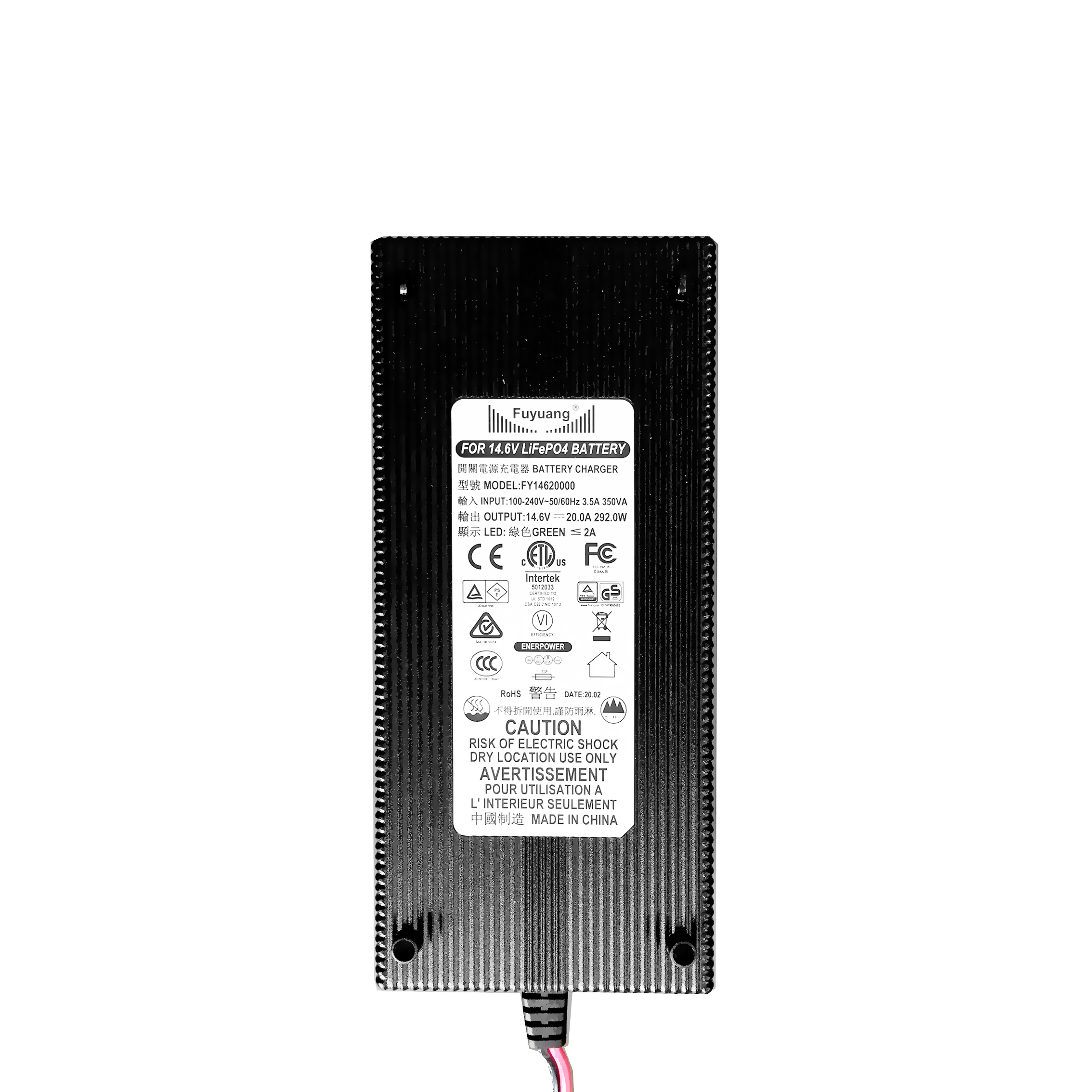 20A Ladegerät für 12V Akkus LiFePO4 Krokodil (300W) 4S
