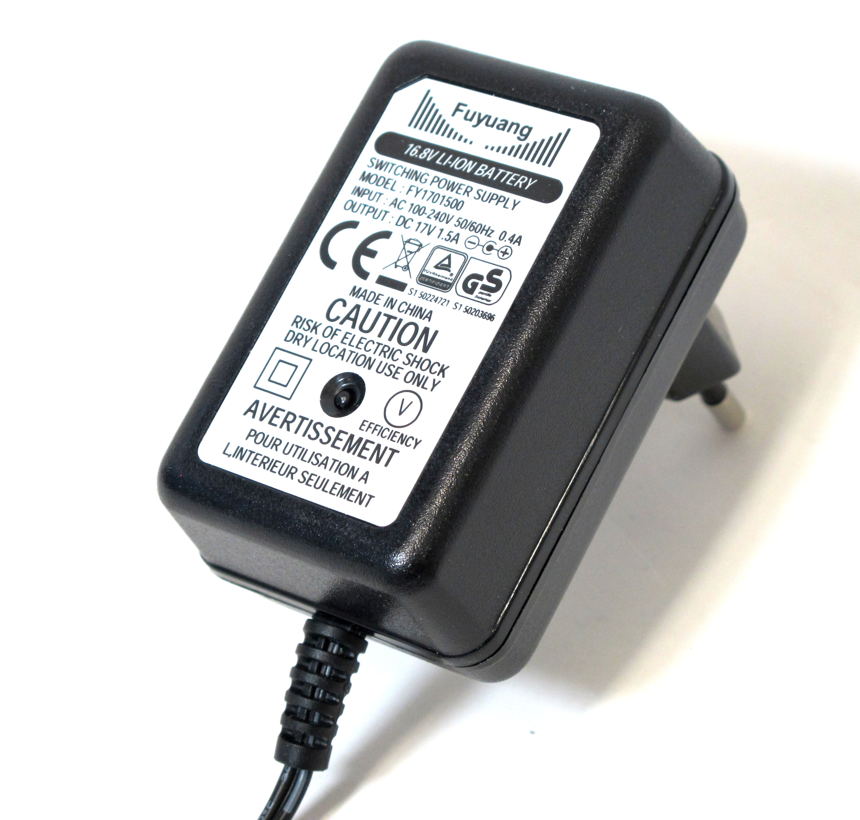 4S Charger for Li-Ion-Batteries 14.4V-14.8V 1.5A Round Plug