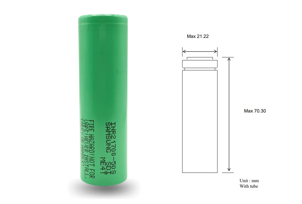Samsung SDI INR21700-50S 21700 5000 mAh (30A)