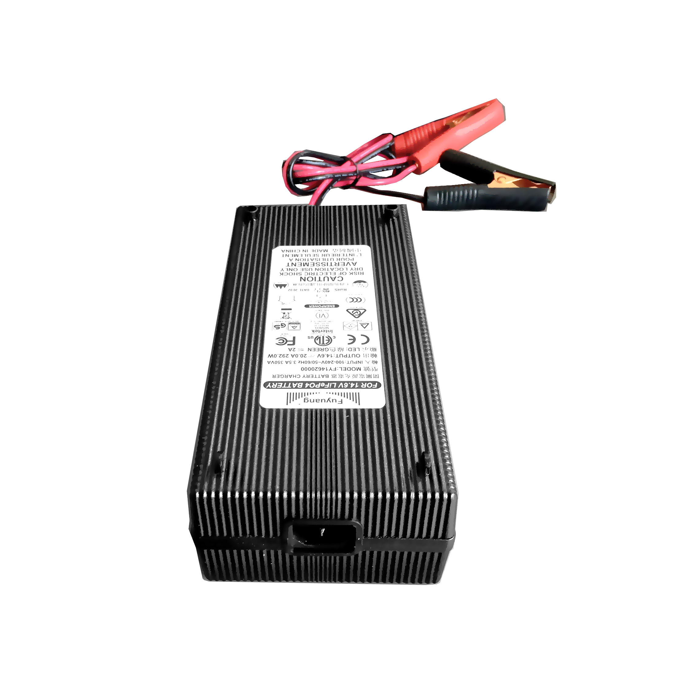 20A Ladegerät für 12V Akkus LiFePO4 Krokodil (300W) 4S