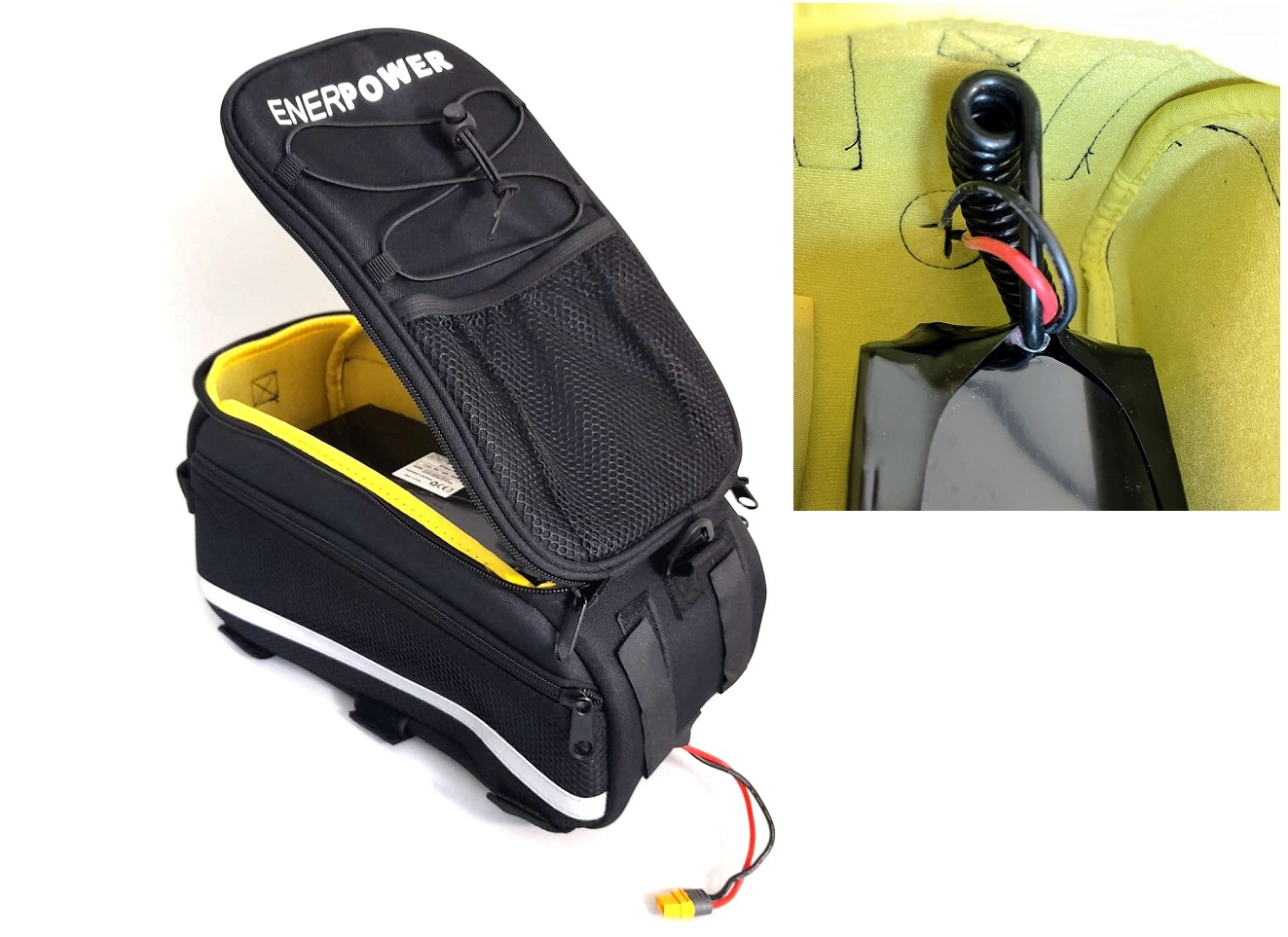 Softpack-Akku 52V 10Ah (515Wh) in BARAK Gepäckträger Tasche