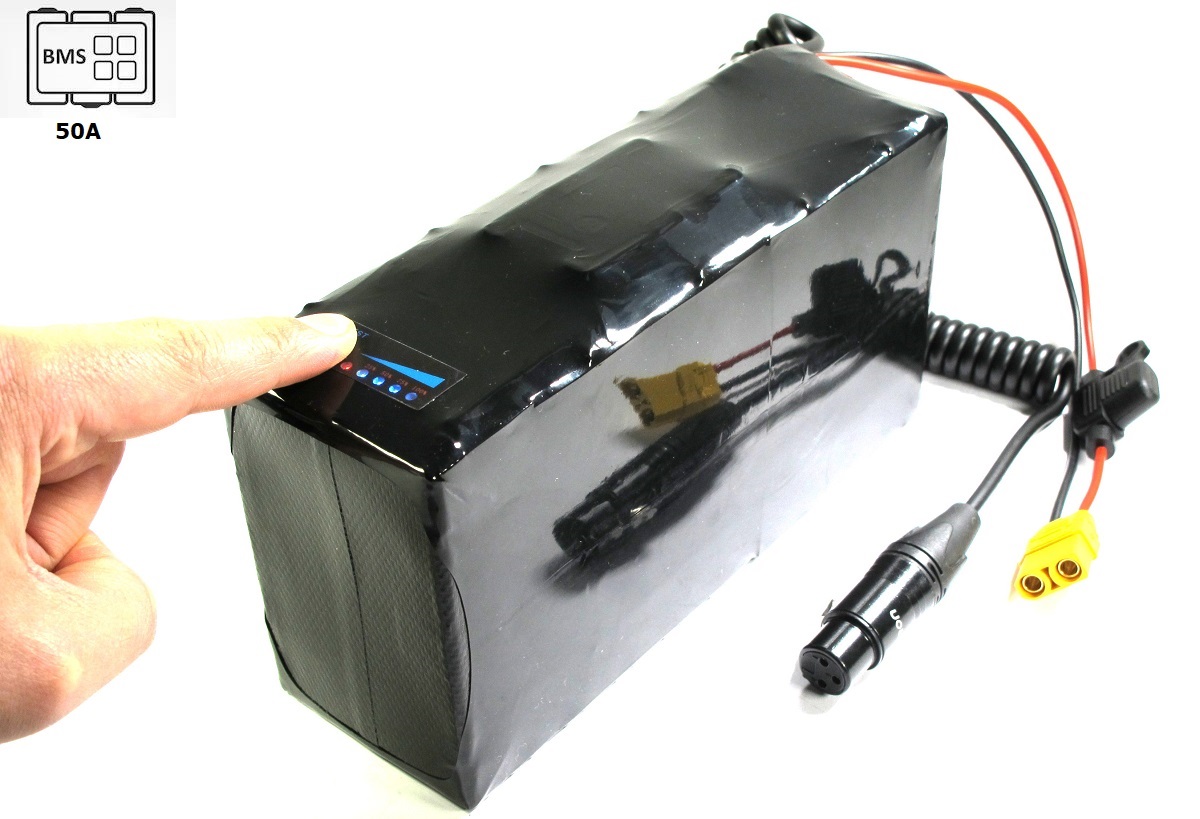 Softpack-Akku 24V 50Ah BMS 50A XLR-3 mit 50E (1200Wh)