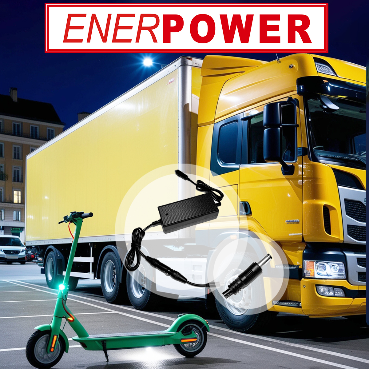 2A DC-DC 12V-24V Ladegerät (42V) für KickScooter Max G30 / G30LD / G30LE DC+    