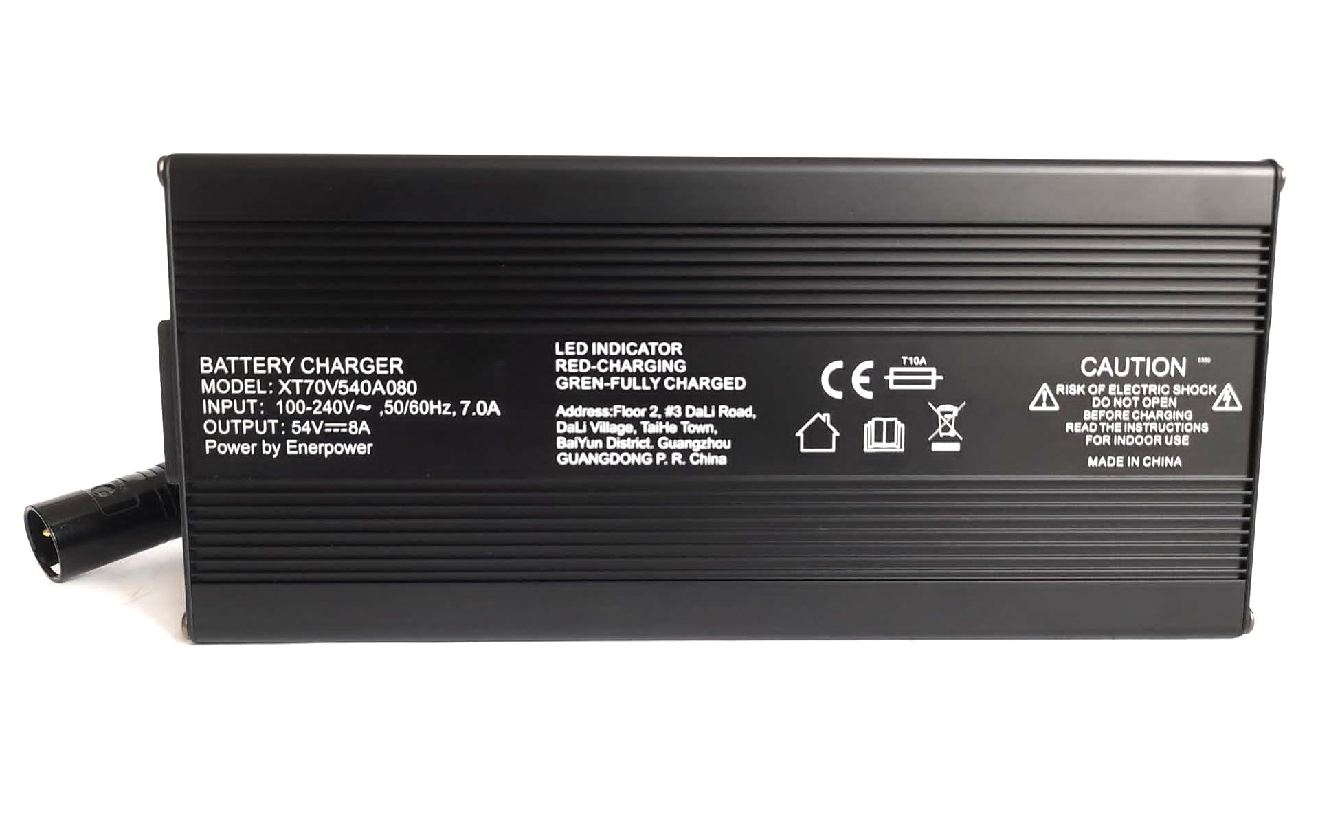 8A Ladegerät XT70 54V 432 Watt für 48V LiFePo4 Akkus Aktiver Lüfter