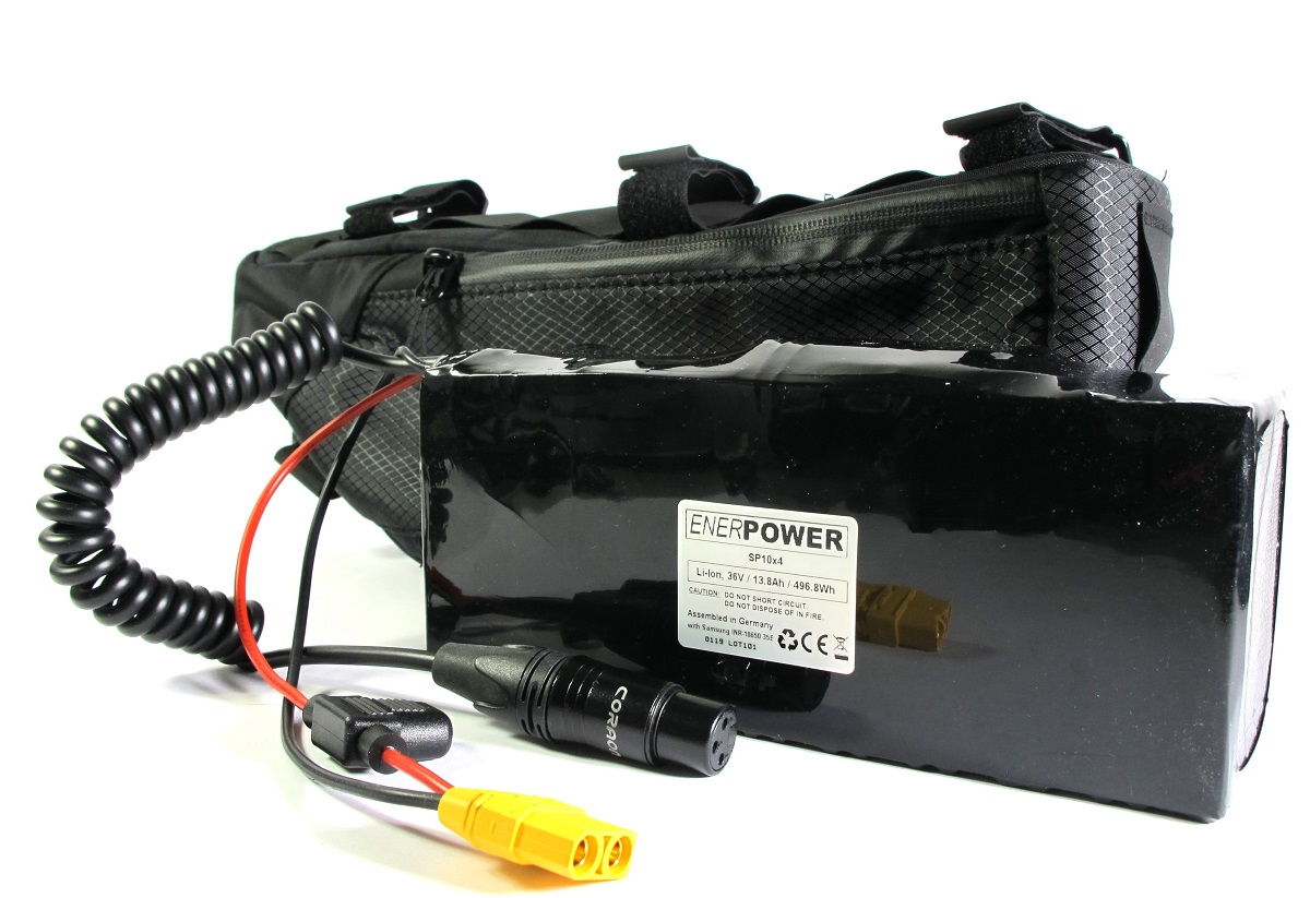 Softpack Akku 48V 10Ah 50E in Roswheel Tasche 13x2
