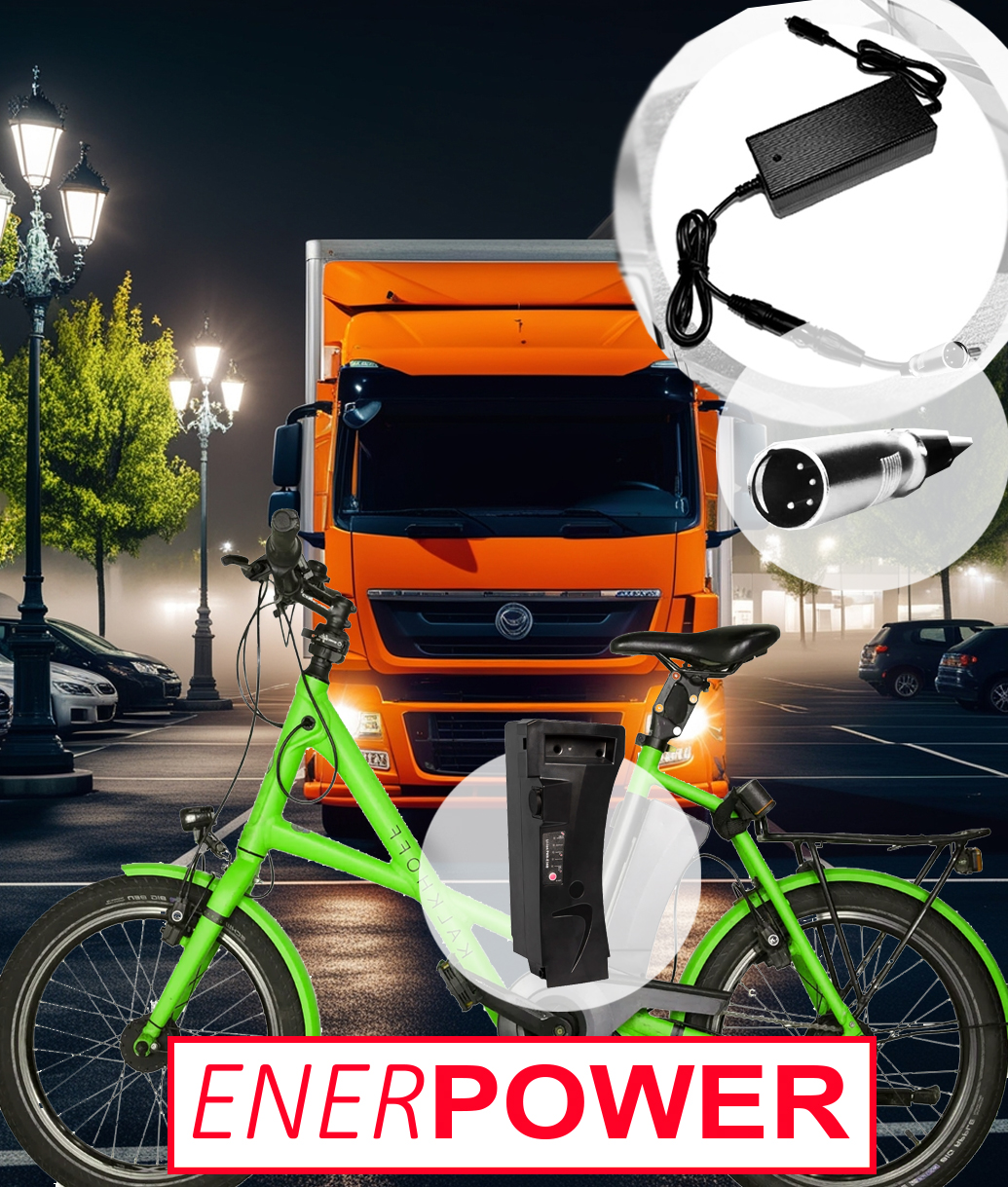 Enerpower 12V-24V DC-DC Ladegerät 42V 2A für RALEIGH Leeds / Dover / Stoker XLR-4A