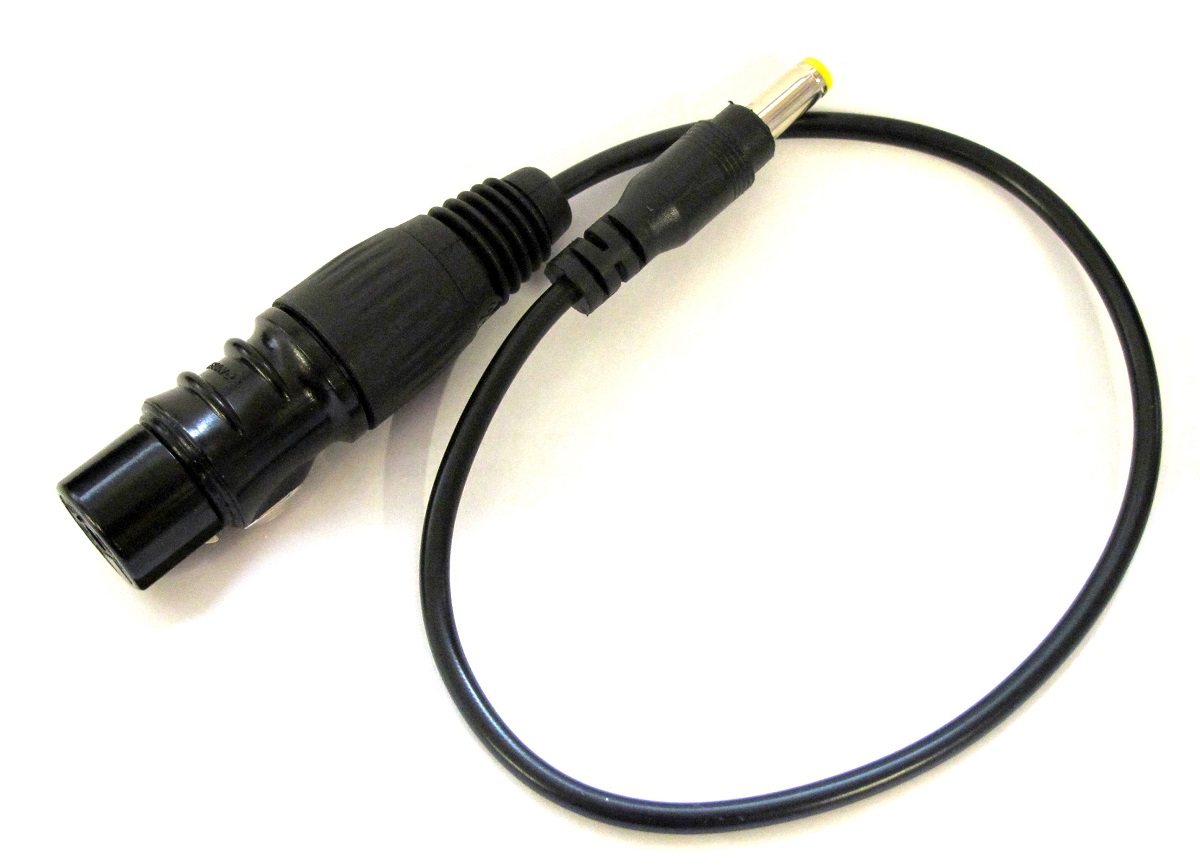 Enerpower Adapterkabel 10 cm XLR-3 weiblich auf Rundstecker 5,5 x 2,1 mm männlich