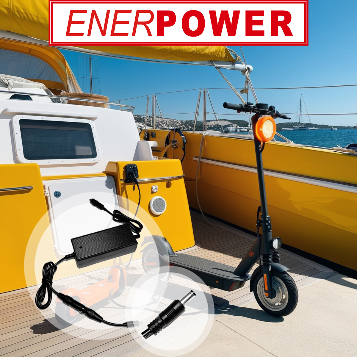 2A DC-DC  12V-24V Ladegerät (42V) für KickScooter ES4 / F20D / F25E DC+   