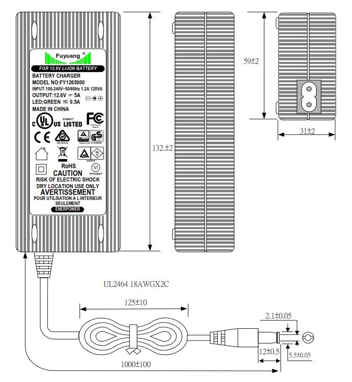 5A Ladegerät 3S Desk-Top für Li-Ion-Akkus 10,8V-11,1V