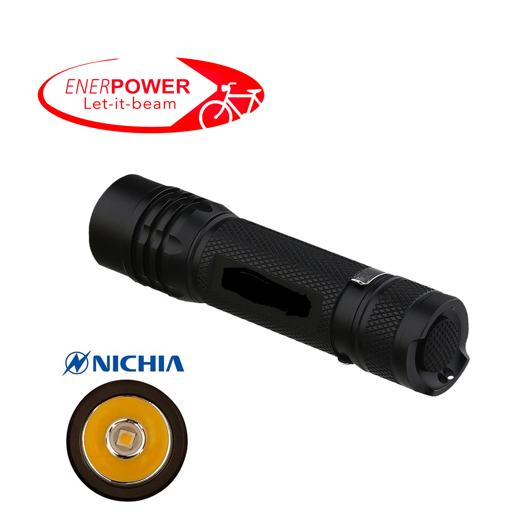 ENERpower Folomov S18650 Lampe 900L + Akku + Fahrradhalterung