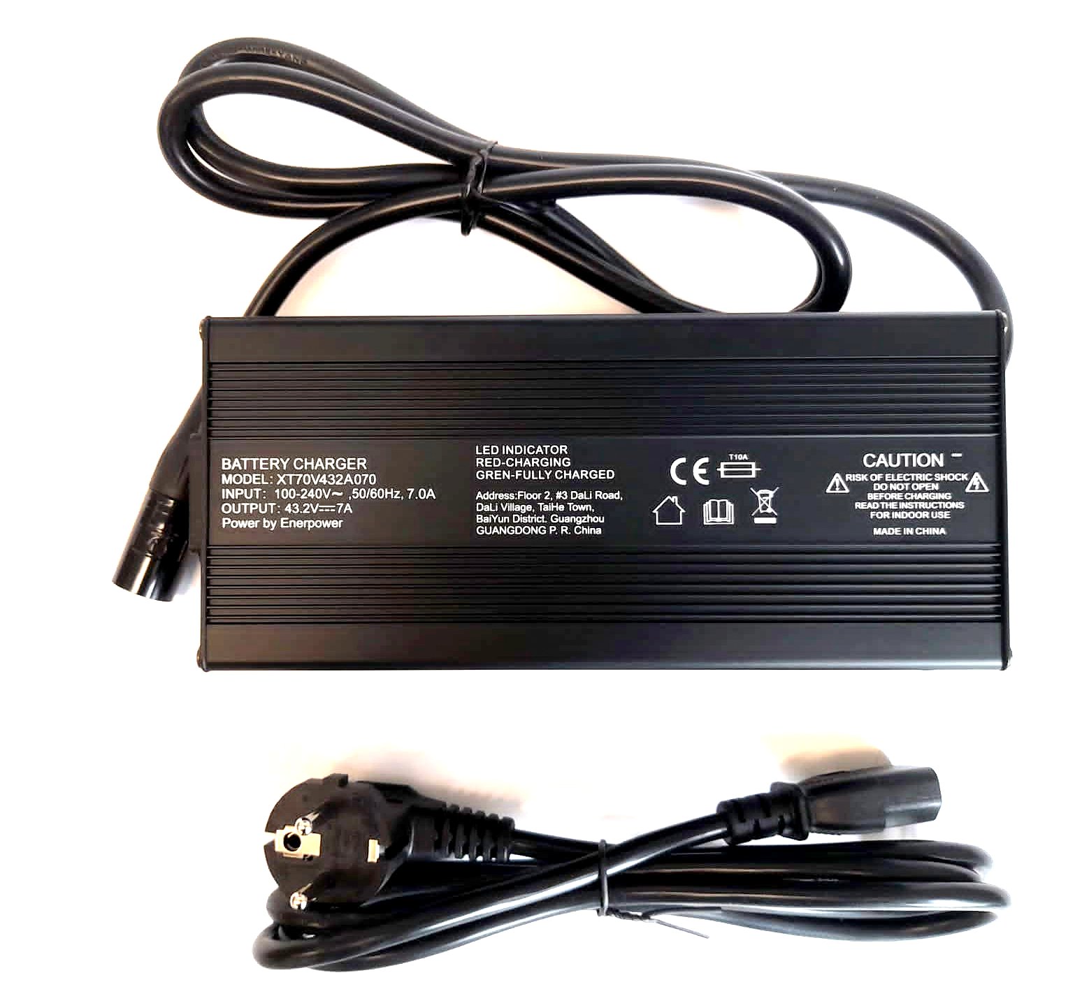 7A Ladegerät XT70 43,2V 305 Watt für 36V LiFePo4 Akkus Aktiver Lüfter