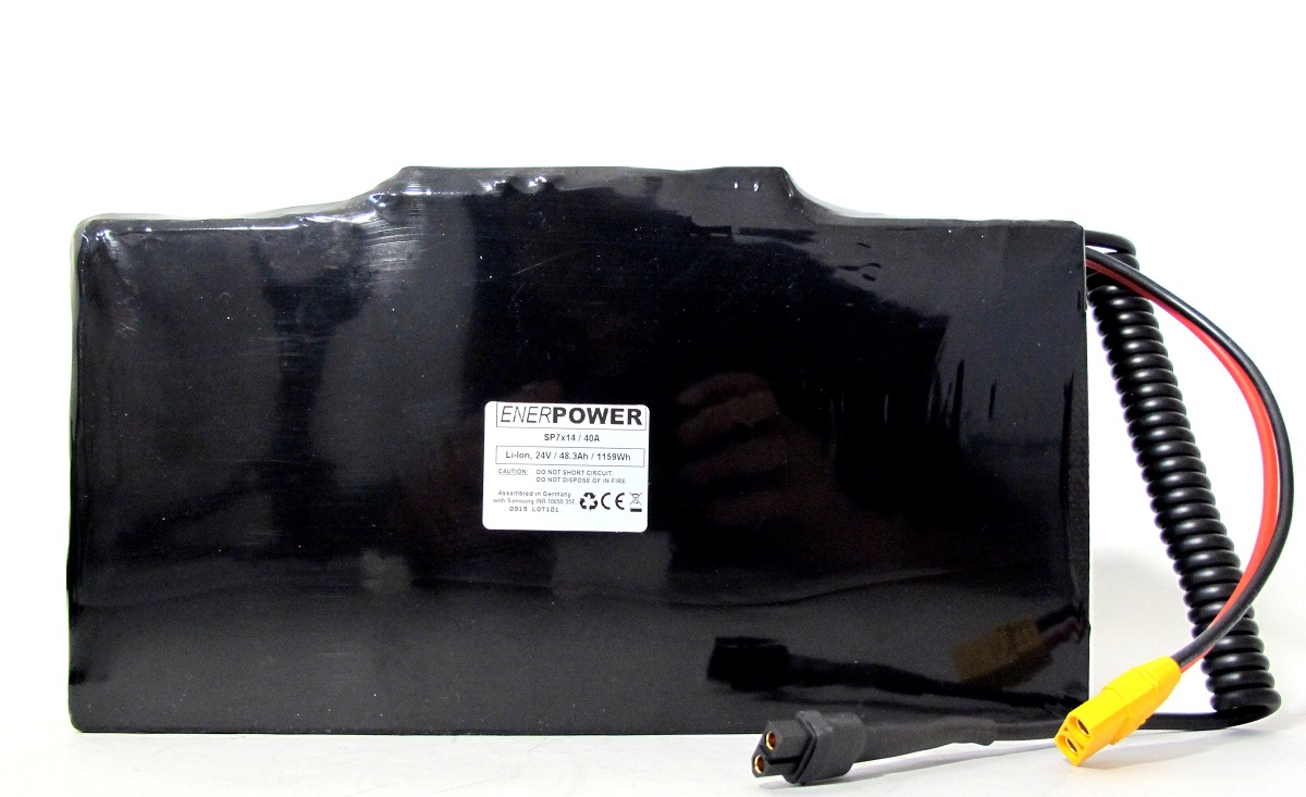 Softpack-Akku 24V 50Ah BMS 40A XLR-3 mit 50E (1200Wh) SB50
