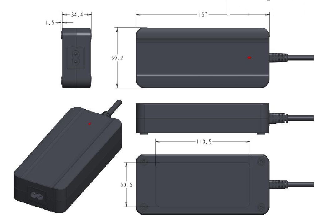 ENERpower 29,4V Charger for 24V Batteries 2.5A DC (CB, UL) XLR-3