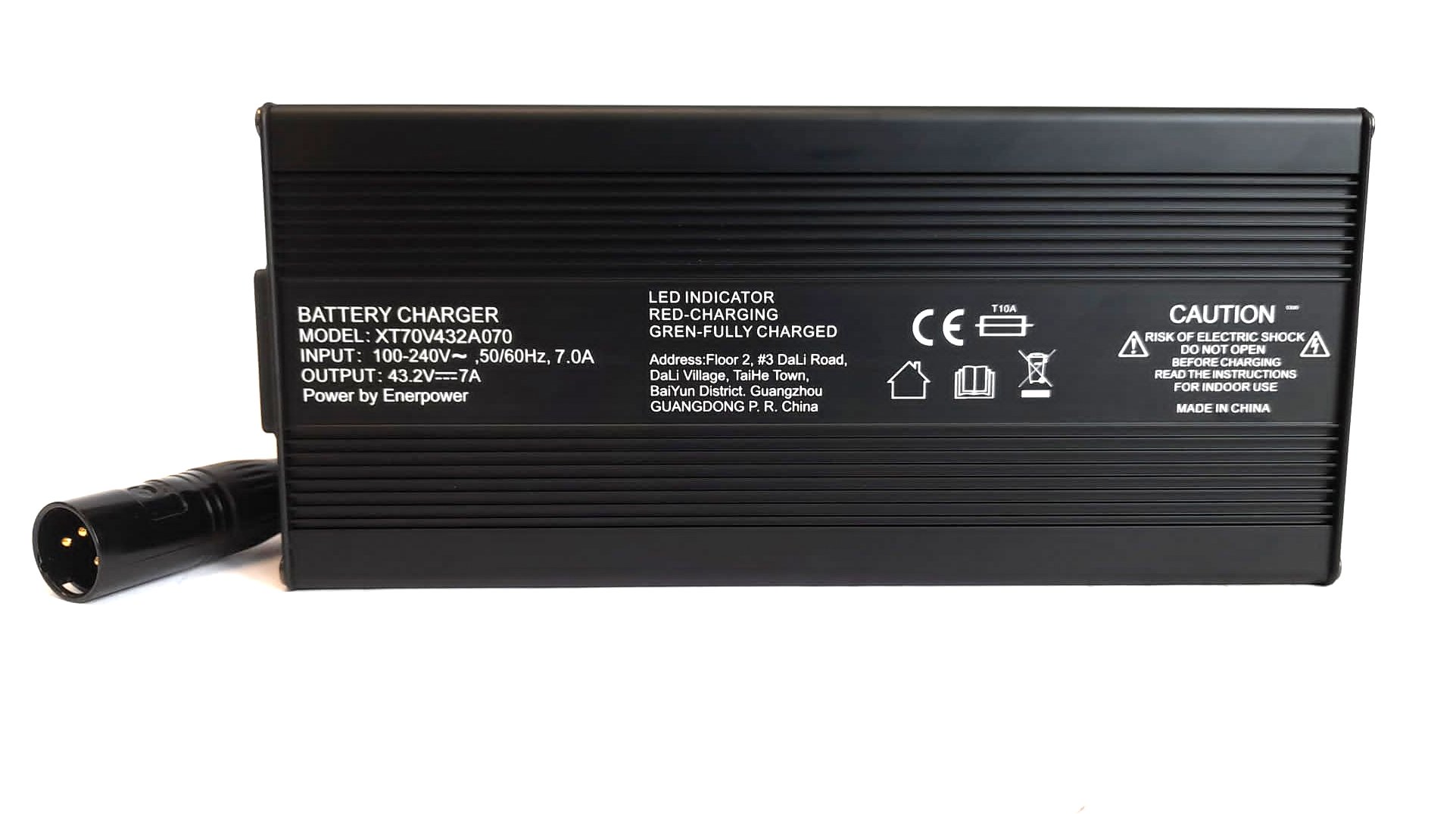 7A Ladegerät XT70 43,2V 305 Watt für 36V LiFePo4 Akkus Aktiver Lüfter