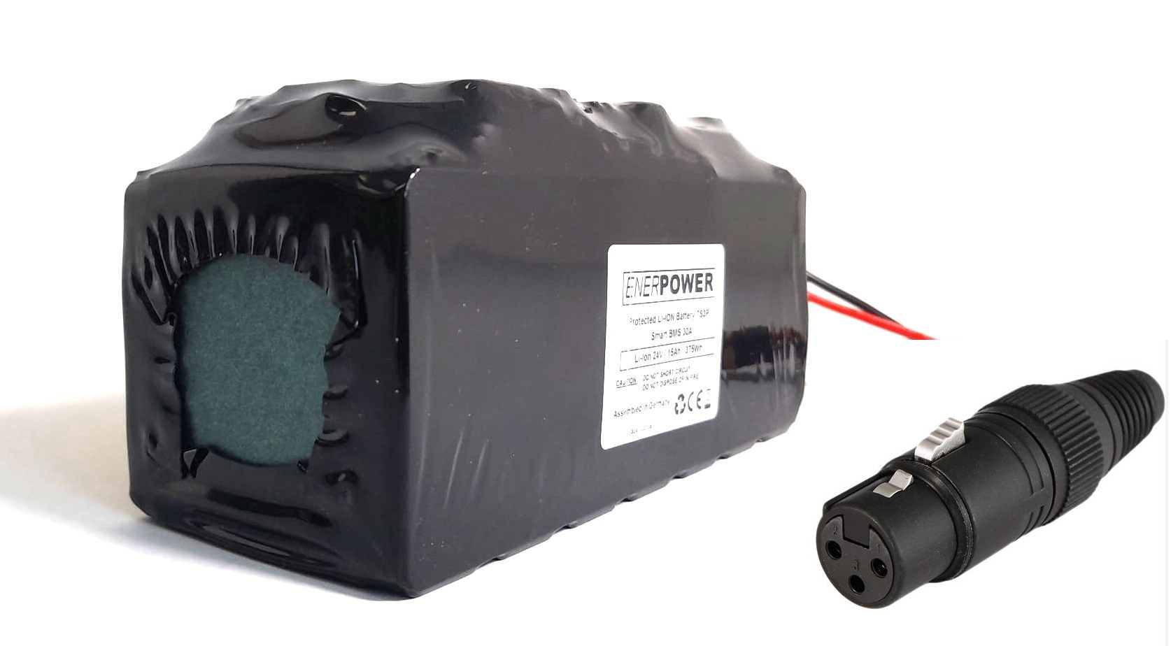 Softpack-Akku 24V 15Ah Smart BMS 30A XLR-3 mit 50S (360Wh) XLR-3 für Leisure Golf Elektrotrolley