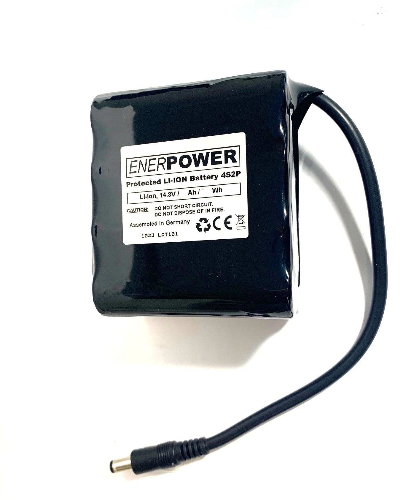 ENERpower Akku 14,4V-14,8V 6800 mAh Li-Ion Rundstecker DC, Ladestandanzeige, für Breas Z1 Auto & Base