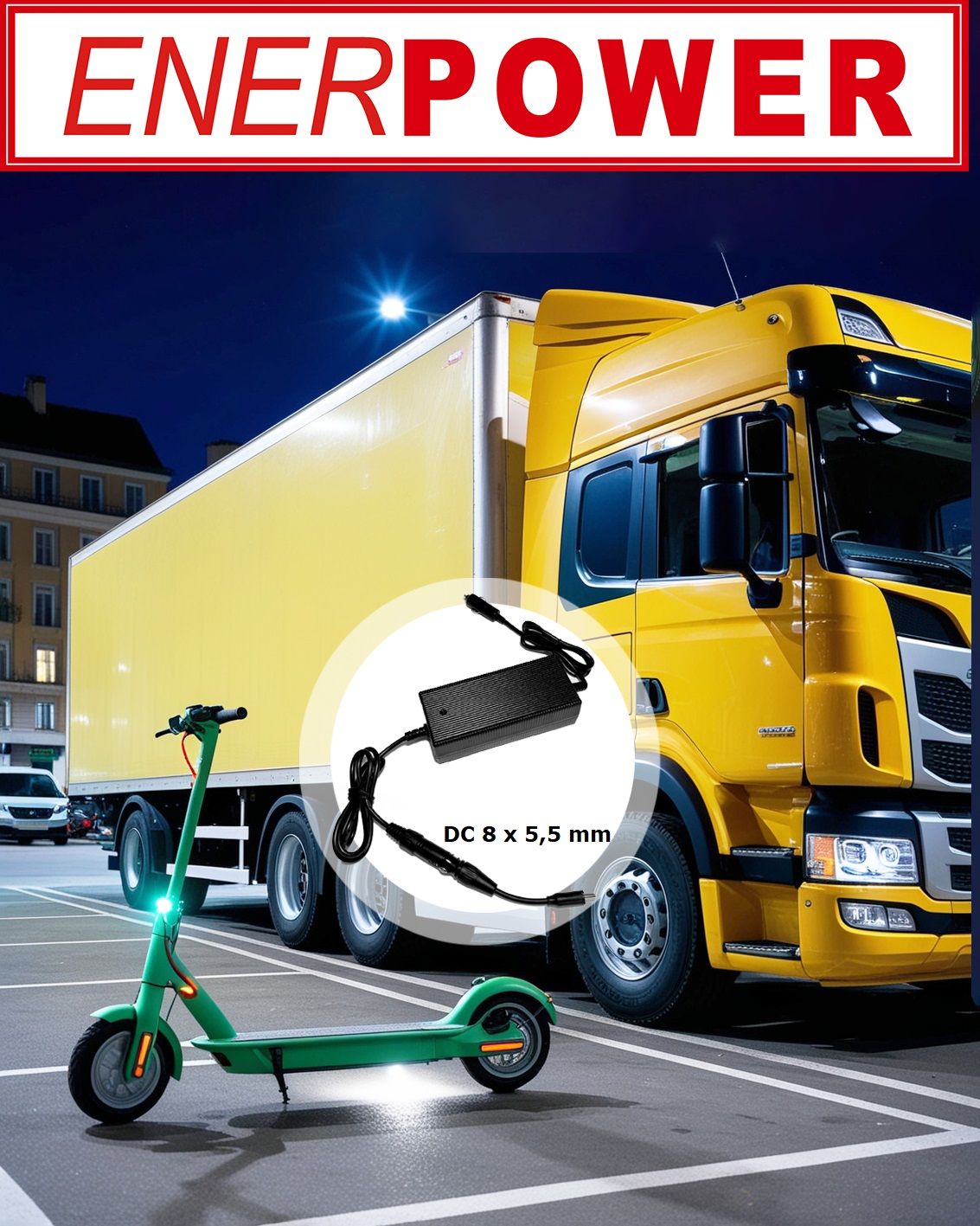 2A Fuyuang 12V-24V Ladegerät (42V) für Ninebot ES1 / ES2 / S4 DC+