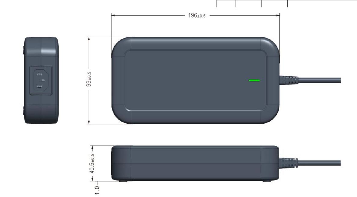  Charger 58.8V for Li-Ion Batteries 52V 2A 120W DC 5.5 x 2.5 mm