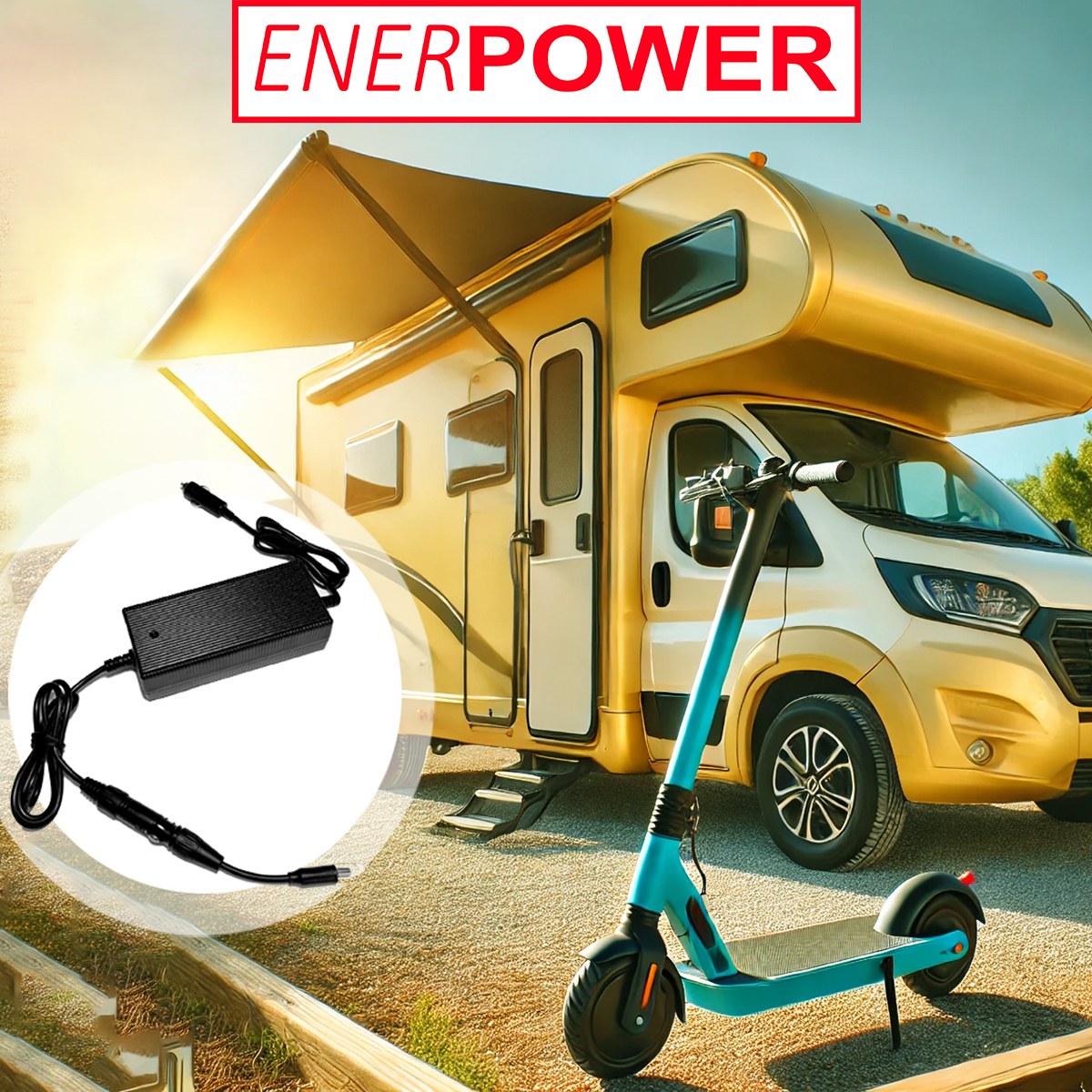2A Fuyuang 12V-24V Ladegerät (42V) für Xiaomi M365 (Pro), MI 1S (Pro), 3, 3 Lite, 4 Lite, Pro 2 DC+